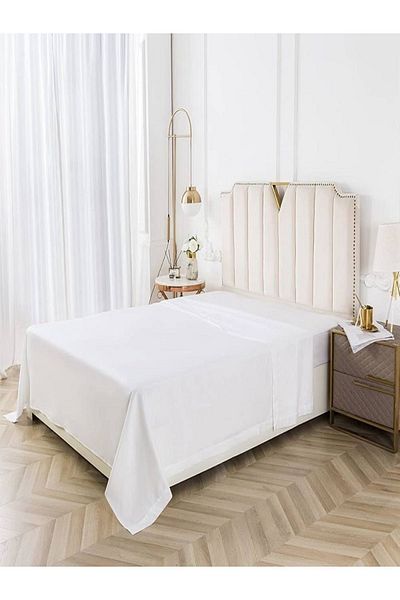 uykulife home collection Uykulife Διπλό λευκό επίπεδο σεντόνι