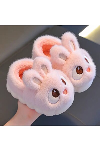 Yasee Sıcak Yumuşak Yünlü ev için Panduf Terlik, Kız ve Erkek Çocuklar için R...