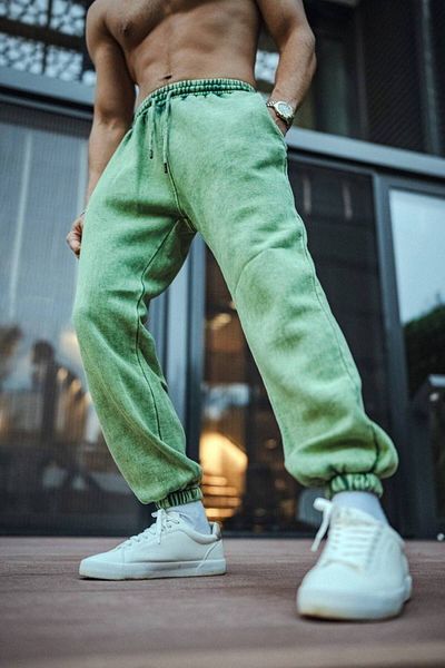 İLKCET MODA Oversize Washed Basic αθλητική φόρμα κάτω