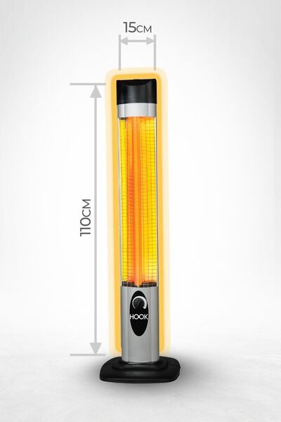 HOOK Dik Isıtıcı Elektrikli Kule Tipi Tasarruflu Soba Devrilme Emniyetli 2000w