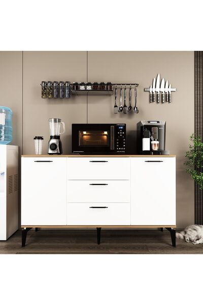 Kalender Dekor Almata Çok Amaçlı Dolap,modern Konsol, Mutfak Dolabı, Çekmeceli Dolap, Kahve Köşesi, Şifonyer Alt02