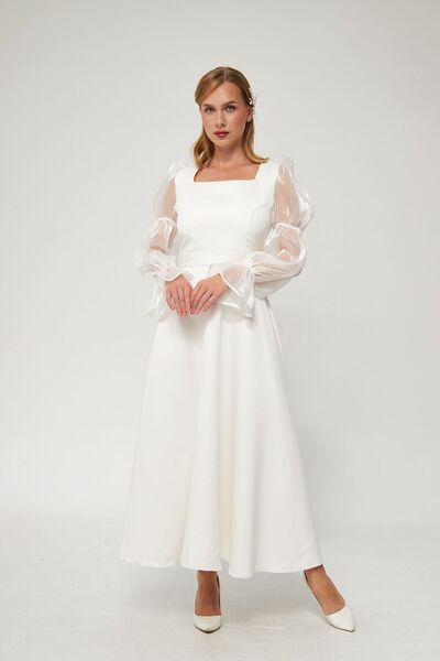 SEVGİHELLAÇ Lastik kol kloş abiye