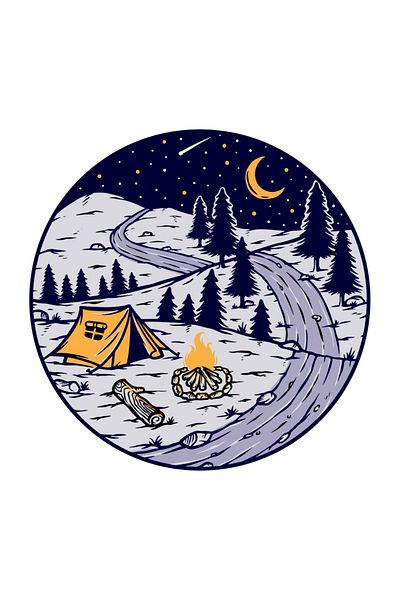 ANSHA CRAFTS ملصق هاتف للكمبيوتر المحمول والكمبيوتر المحمول من Camping 1