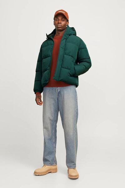 Jack & Jones Jjebradley Essentials Hooded Men's Quilted Coat - Comfort Fit Coat 12256974