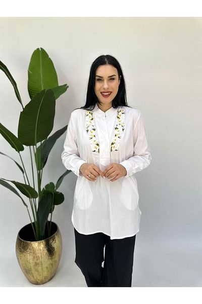 GÖKSEL Plus Size Tunic Blouse - Embossed Detail