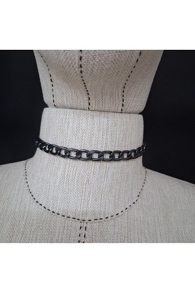 Qrsln Lata Black Chain Neck Collar