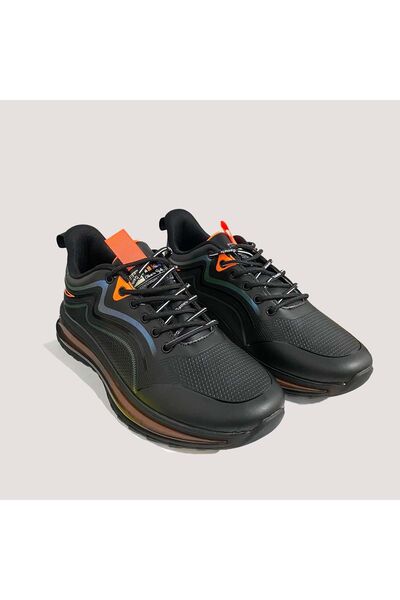 GAMELU Crazy 24Km Men's Sports Shoes - Black/Orange - Size 44