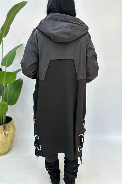 GÖKSEL Roped Large Size Trench Coat