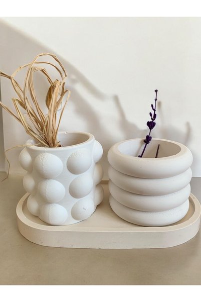 Stone Store Dekoratif Iskandinav Çok Amaçlı Dekor & Sunum Tepsisi & Sukulent ...