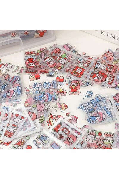 The Cloudish Shop مجموعة ملصقات Sanrio Kawaii مكونة من 15 صفحة - مقاومة للماء، للكمبيوتر وسجل الهاتف