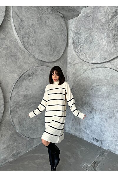 NATUFIAN STORE Rochie de damă cu dungi lungi