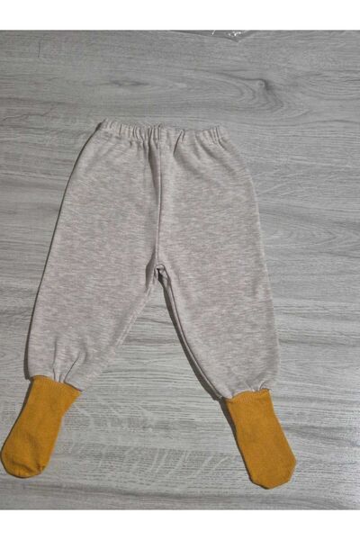 Fuar Baby GRİ SARI ÇORAPLI PİJAMA ALTI