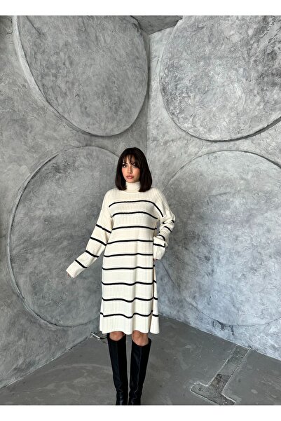 NATUFIAN STORE Rochie de damă cu dungi lungi