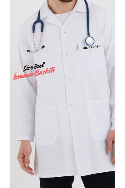 Seda Tekstil İsminiz Yazılı Beyaz Önlük, Doktor Öğretmen Laboratuvar Önlükler...