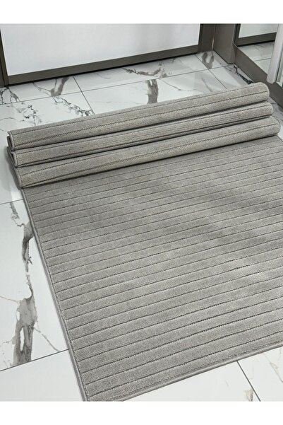 MBA VERONA 9215 Gri Yumuşak Dokulu Halı Kilim Salon Mutfak Koridor Kesme Yolluk Dokuma Halı