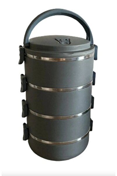 Özdağlar 4 Katlı Sefer Tası Sızdırmaz Yemek Termosu Füme Tek Kişilik Hacimi Vardır