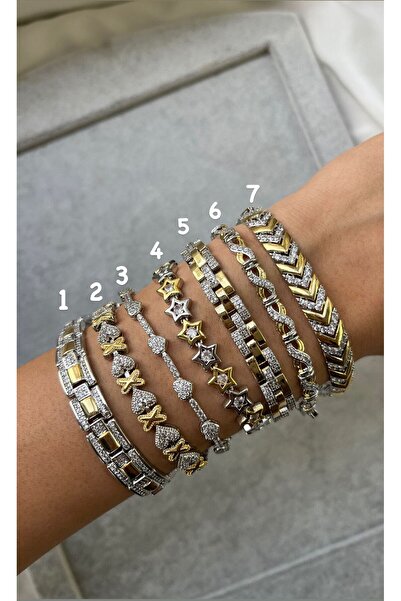 MAT STORE ZİRKON TAŞLI 14 AYAR ALTIN KAPLAMA KUYUMCU TARZI MODEL BİLEKLİK