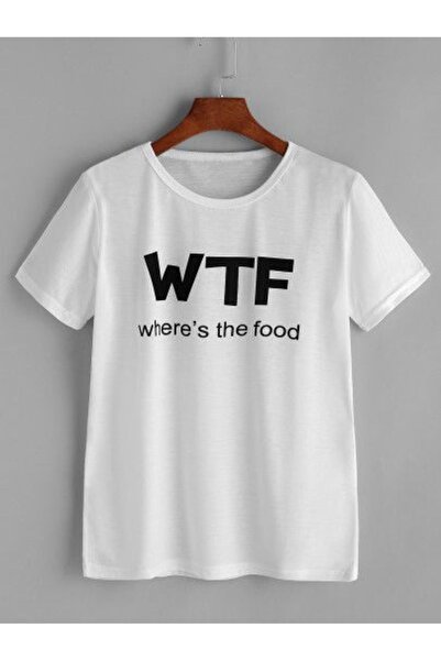 MEAGİYİM Μπλουζάκι Unisex Where's The Food Printed Oversize
