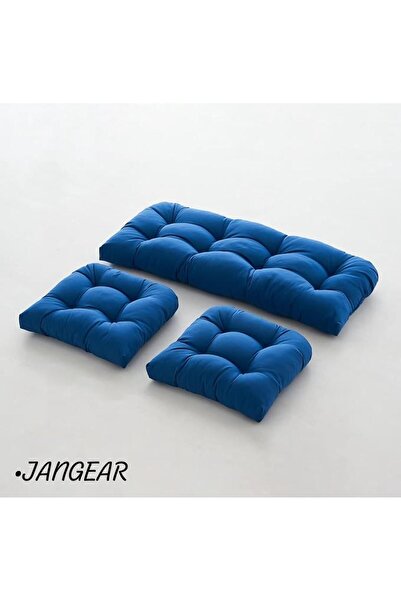 JANGEAR balkon rattan lüx pofidik rattan lotus takım minderi teras minder 3 p...