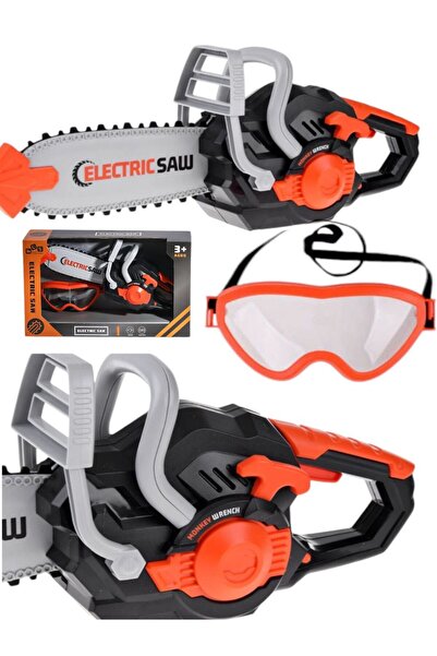 BYCEGU 12933 OYUNCAK TESTERE SESLİ GERCEK TASARIMLI GÖZLÜKLÜ OYUNCAK ODUN KES...