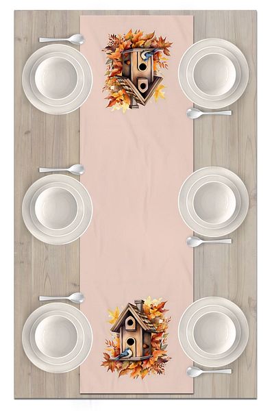 Bertille Home Φθινοπωρινή σειρά - 140x40 cm Digital Printed Runner (Φθινόπωρο αποκριών)