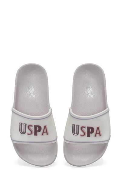 U.S. Polo Assn. White Slippers