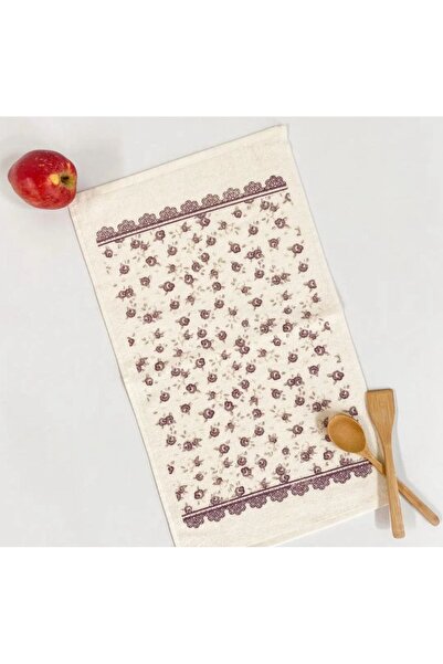 melih tekstil 30x50 Baskılı %100 Pamuklu Mutfak Peçetesi Rose
