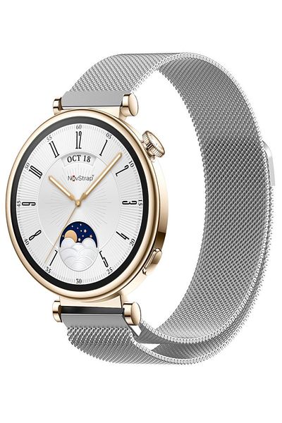 NovStrap ساعة هواوي GT4 & GT5 - 41 ملم، 18 ملم، حزام معدني مغناطيسي مع دبوس