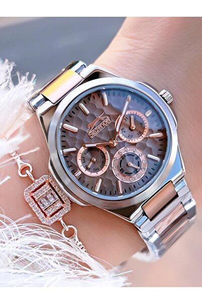 Slazenger BLKT.2.819 Slazenger 30 Mt Water Resistant Bracelet Lover Couple Wristwatch