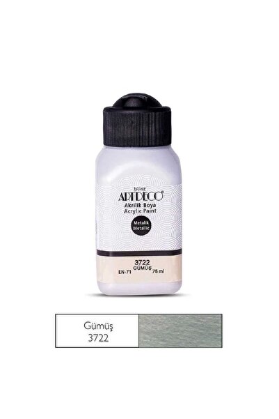 Artdeco Akrilik Boya Metalik 75 ml Gümüş