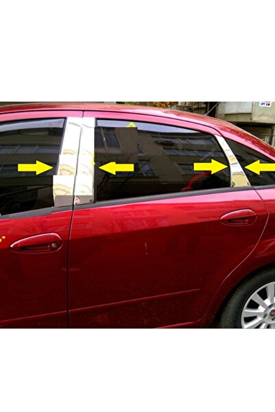 Kml34tuning55 Fiat Linea Krom Cam Direği (2007-2019) 8 Parça Paslanmaz Çelik Krom