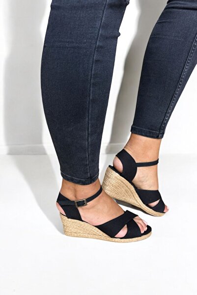 Y&D Shoes Women's Summer Cross Linen Sandals – Wedge Heel Espadrille Design