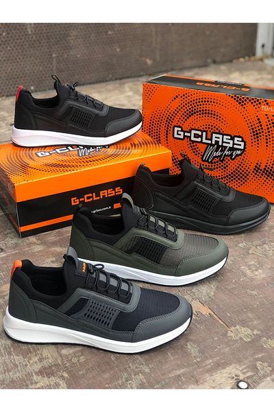 G CLASS Orthopedic Walking Shoes - Lightweight, Laceless, Water Repellent, 4 Seasons 6006. Black