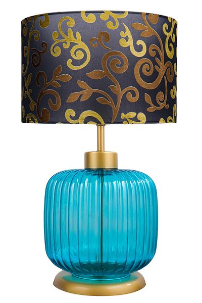 MINIMAL ETICARET VE BILGI TEKNOLOJILERI Intense Sapphire Blue Glass Lampshade