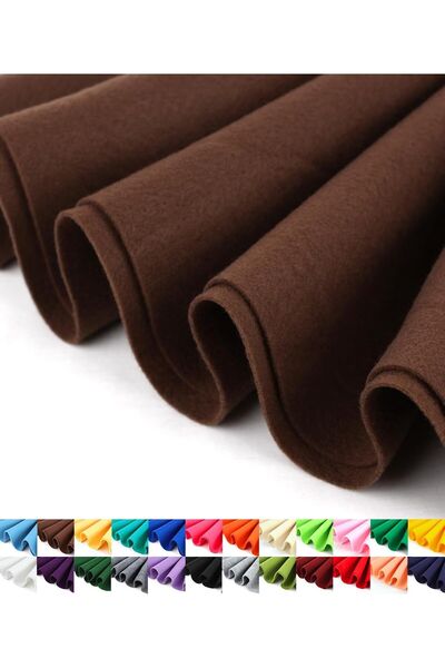 puffiber Kahverengi Keçe Etkinlik Hobi Amaçlı Keçe 100x100 Cm 180 gr İnce Keçe