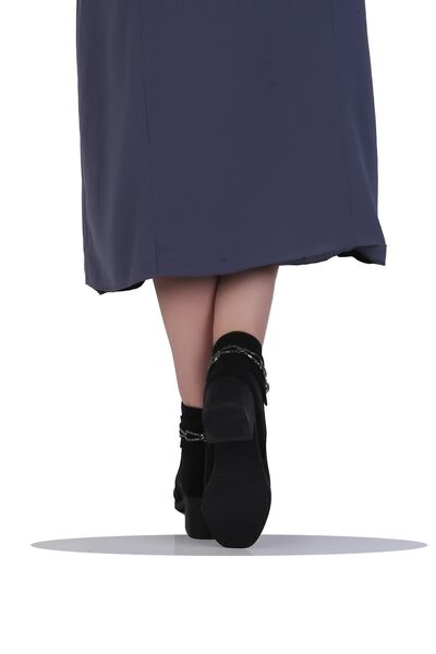 M.P. Cizme de damă negre cu toc - Mp 242-228Zn, 6Cm