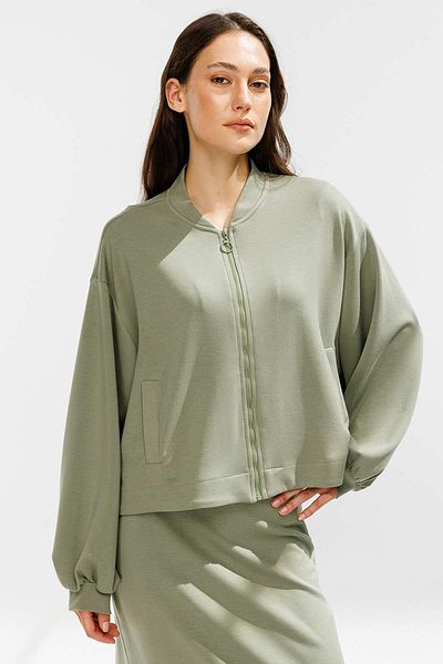 Hooopstore Çağla Bomber Jacket - Λεπτομέρεια με φερμουάρ
