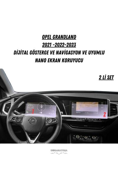 UniqAnatolia Opel Grandland 2021 2022 2023 Ghost Instrument and Multimedia Compatible Nano Screen Protector