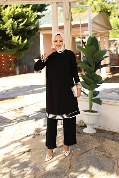 ayşe akay Πλεκτό Σετ Δύο Τεμάχια με Παντελόνι