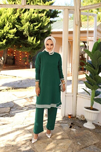 ayşe akay Triko Pantolonlu İkili Takım