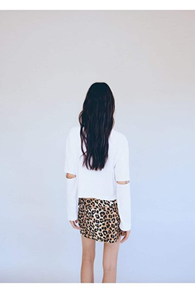 MANGO Woman Torn Long Sleeve T-Shirt