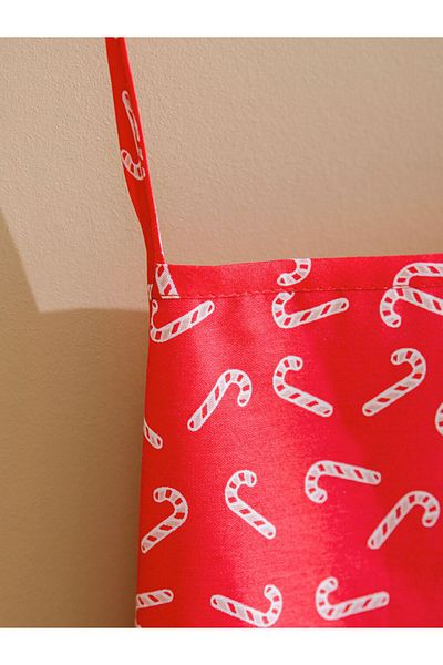 LC Waikiki New Year's Themed Red Kitchen Apron
