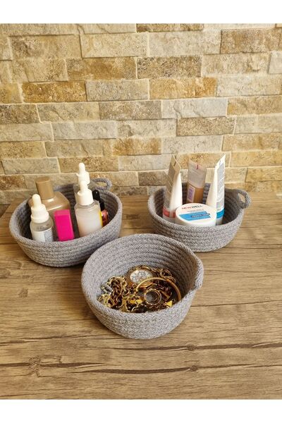 EGE ÖRGÜM منظم سلة صغير مكون من 3 قطع