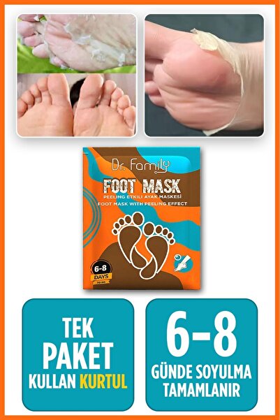 Dr Family Peeling Etkili Ölü Deri Ve Çatlak Soyulmasını Sağlayan Ayak Maskesi