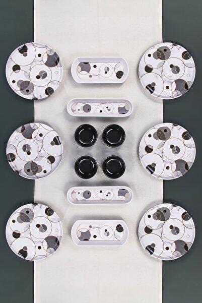 Pazarika 14 Parça 6 Kişilik Stackable Bounce Kahvaltı Takımı - Özel Tasarım Kahvaltılık