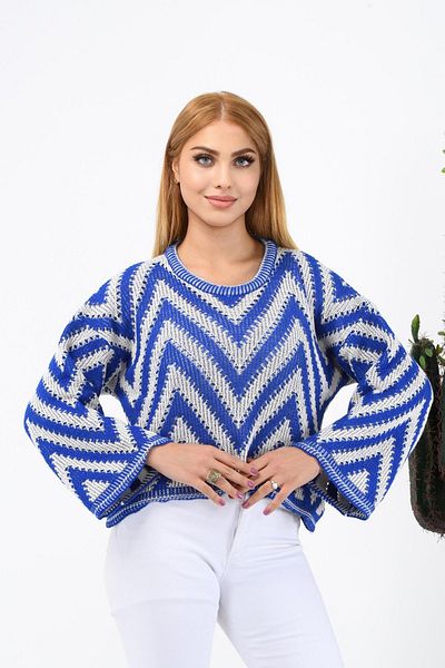 Lady MORE Tricotaj de damă cu model în zig-zag
