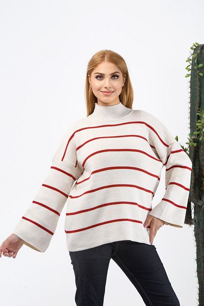 Lady MORE Women's Striped Loose Knitwear