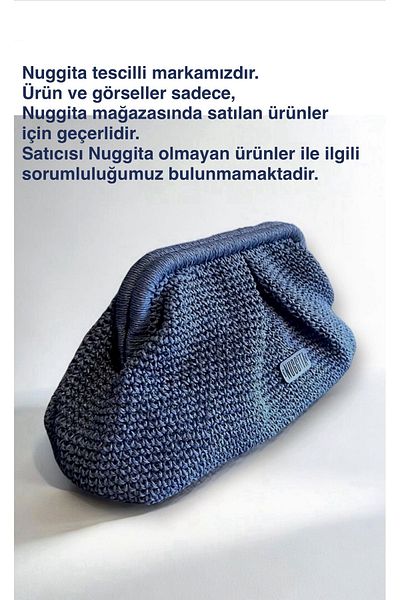 Nuggita Дамска чанта за стипендии Deep Blue - Ръчно изработена
