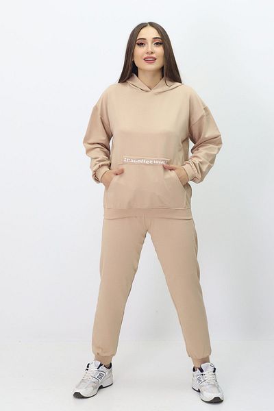 GZT TEKSTİL Girl's Hooded and Pocketed Tracksuit Set