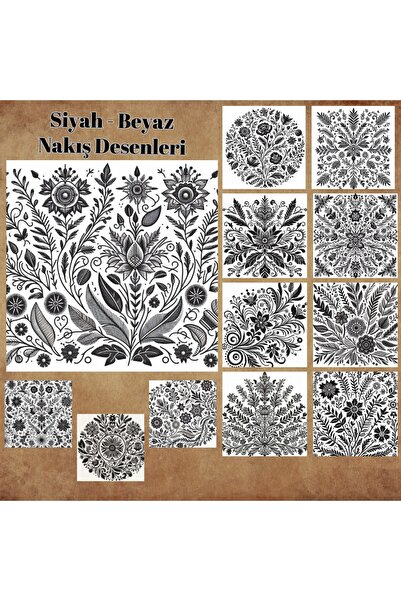 Pink Swan Craft Vintage 12 komada crno-beli Vezena album za beleške, bullet j...